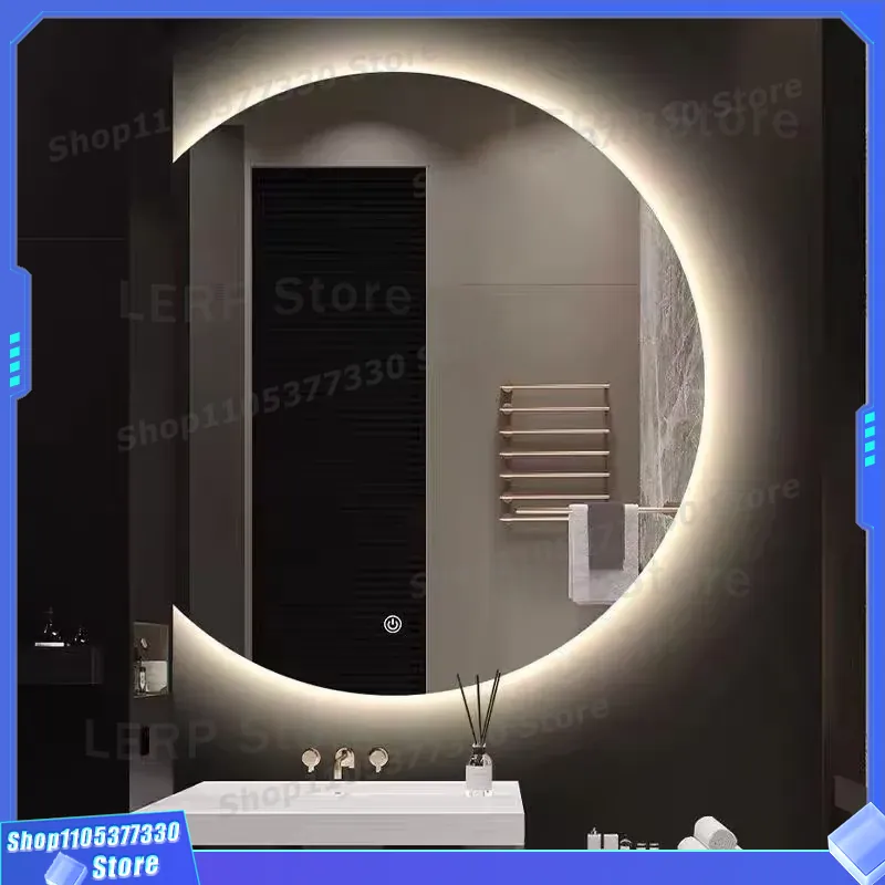 Decor Lighting Solution - Moderne LED-wandspiegel met halfrond asymmetrisch ontwerp