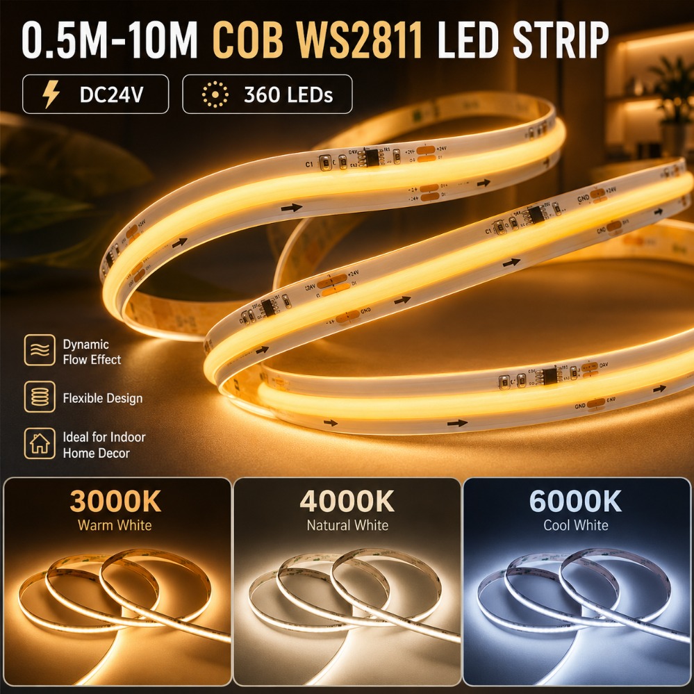 Decor Lighting Address - DC24V WS2811 COB LED Strip Adresseerbaar