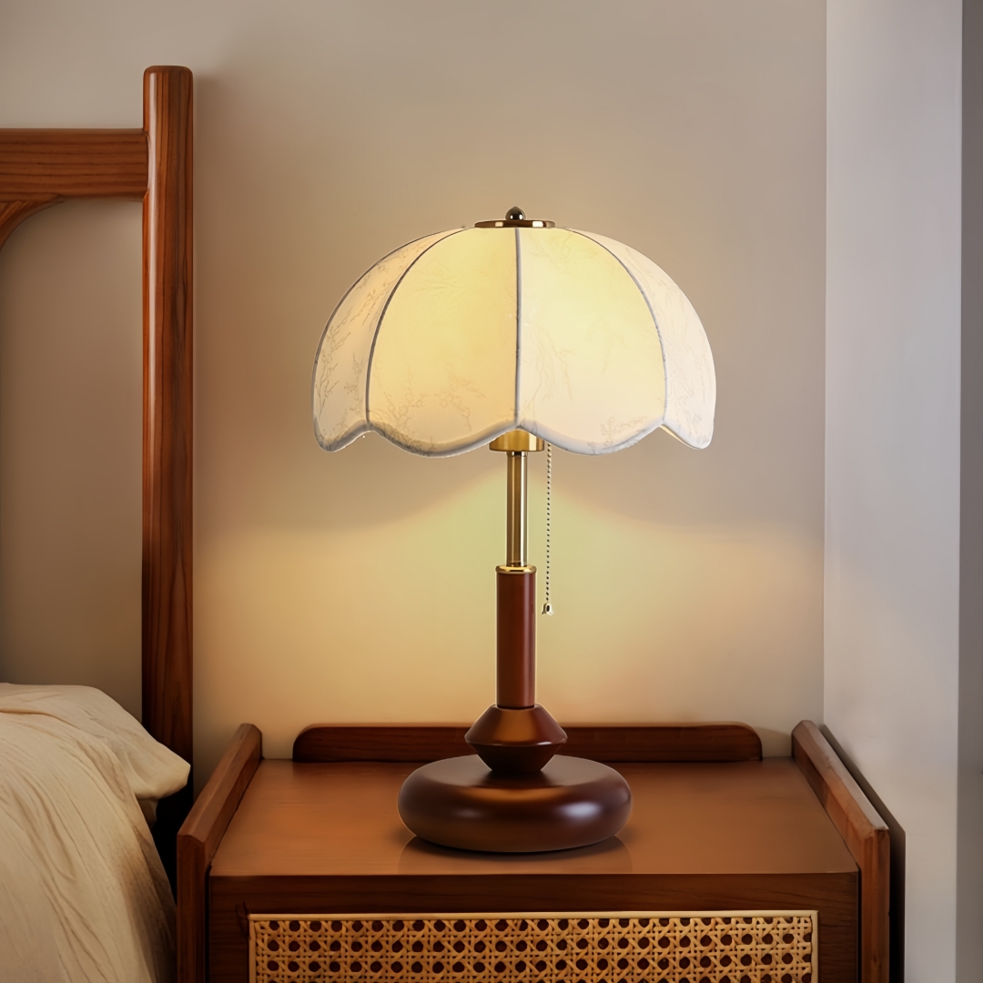 Decor Lighting Table Lamps - Vintage geschulpte koepeltafellamp voor slaapkamer, nachtkastje,