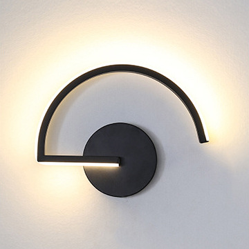 Decor Lighting Table Lamps - Moderne Scandinavische LED-wandlamp, minimalistische zwarte geometrische