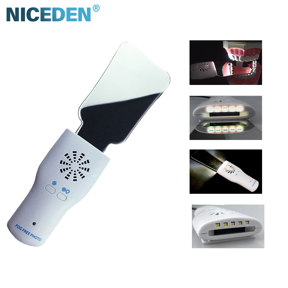 Lighting Gallery - Tandheelkundige anti-condensspiegelset Orthodontische reflector met LED-verlichting