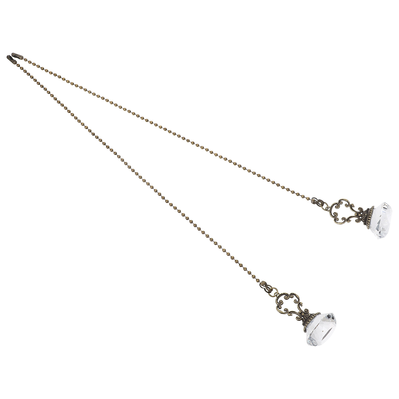Decor Lighting Ceiling Fans - 2 stuks kristallen plafondventilator trekketting verstelbare
