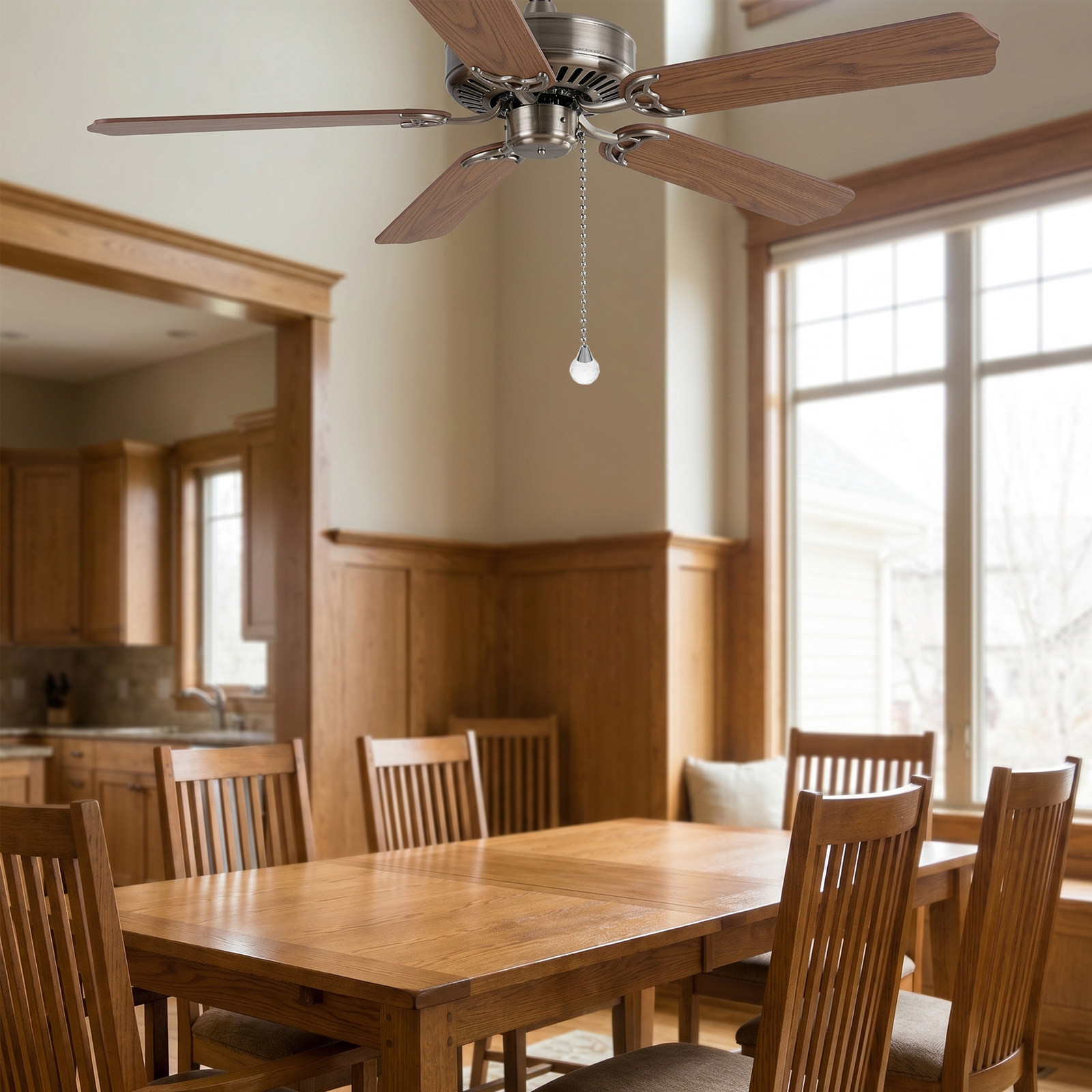Decor Lighting Ceiling Fans - 2 stuks plafondventilator kettingverlenging zilveren trekketting