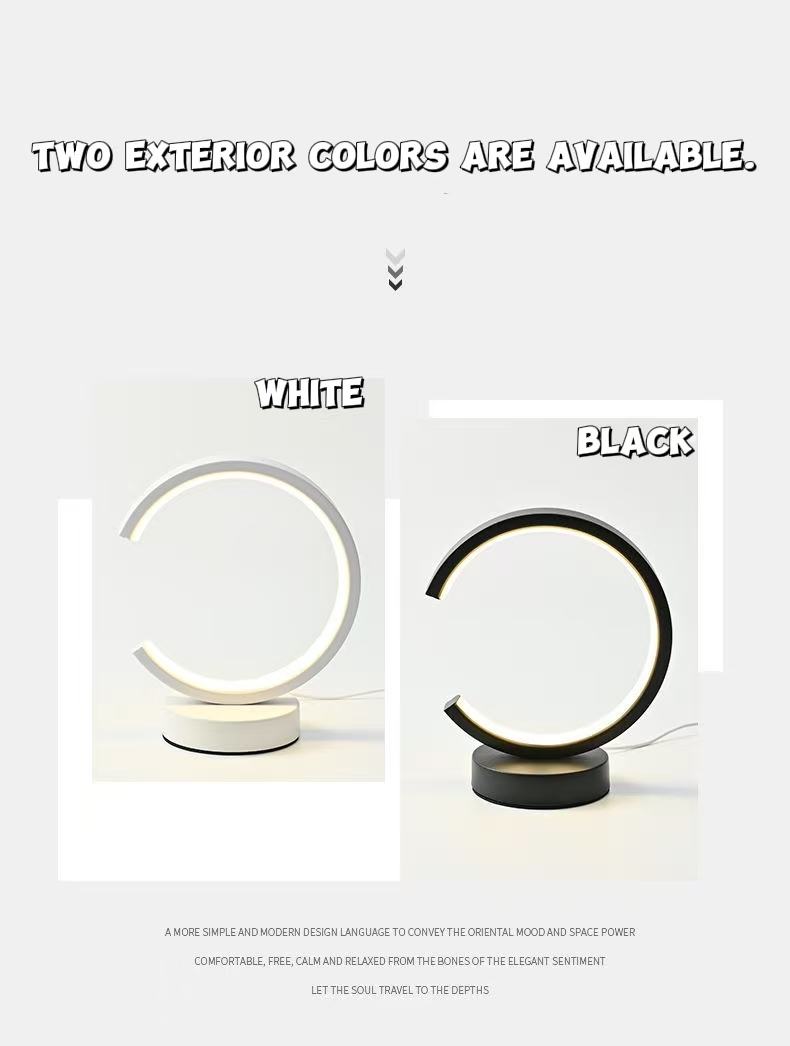 Decor Lighting Table Lamps - 20CM LED Eenvoudige Ronde Ring Tafellamp