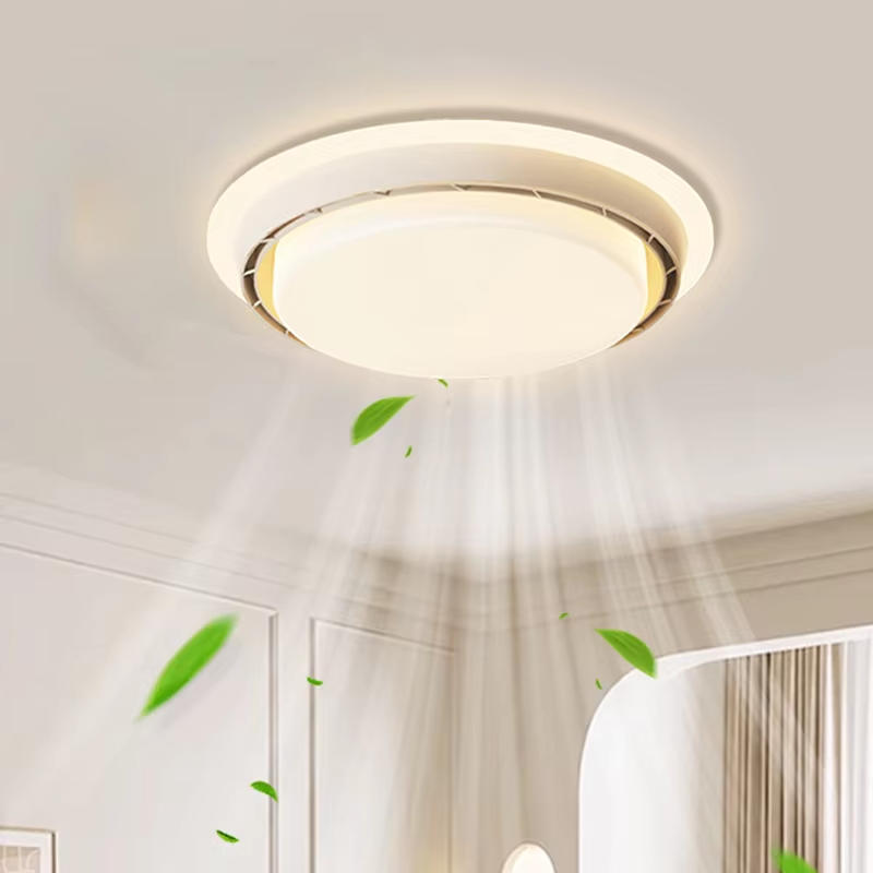 Decor Lighting Ceiling Fans - LED-bladloze ventilatorlamp walnootkleur wit slaapkamer onzichtbare