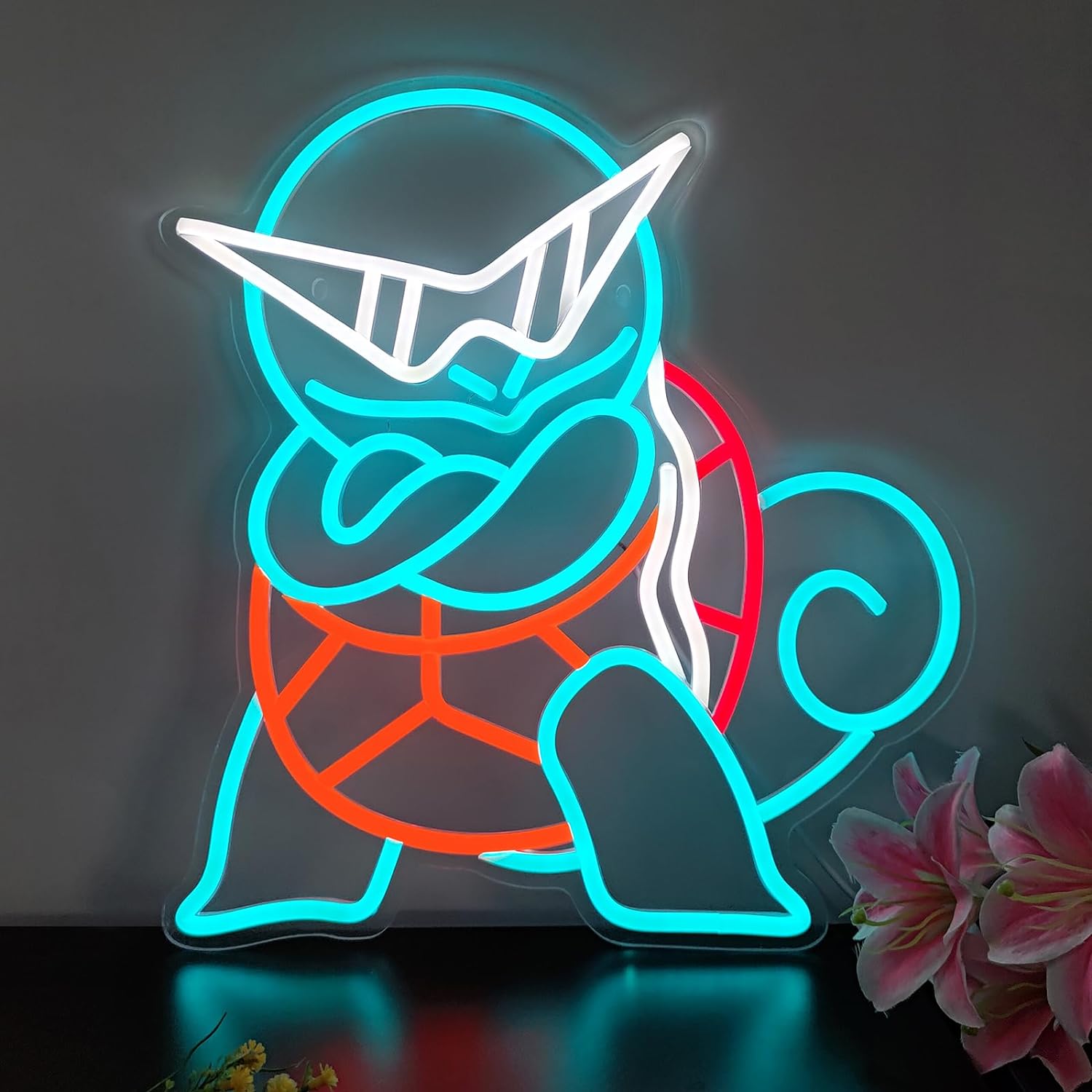 Decor Lighting Fans - Pokémon Squirtle Neonbord LED Wandlamp Neonlicht