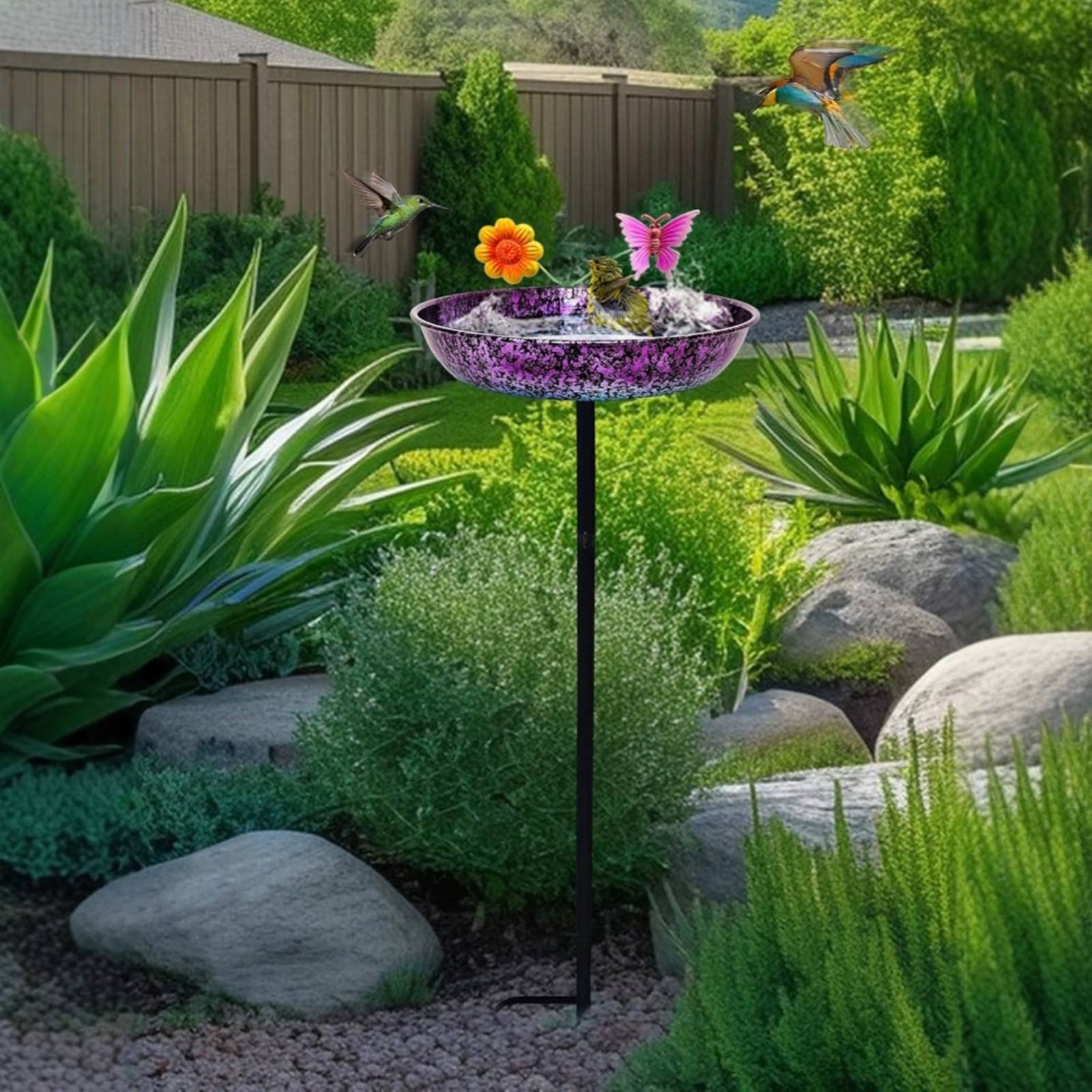 Elegant Decor & Lighting Llc - Metalen Vogelbad Langdurig Duurzaam Rond Vogelbad