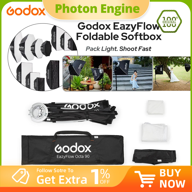 Lighting Gallery - Godox EazyFlow serie opvouwbare softbox met