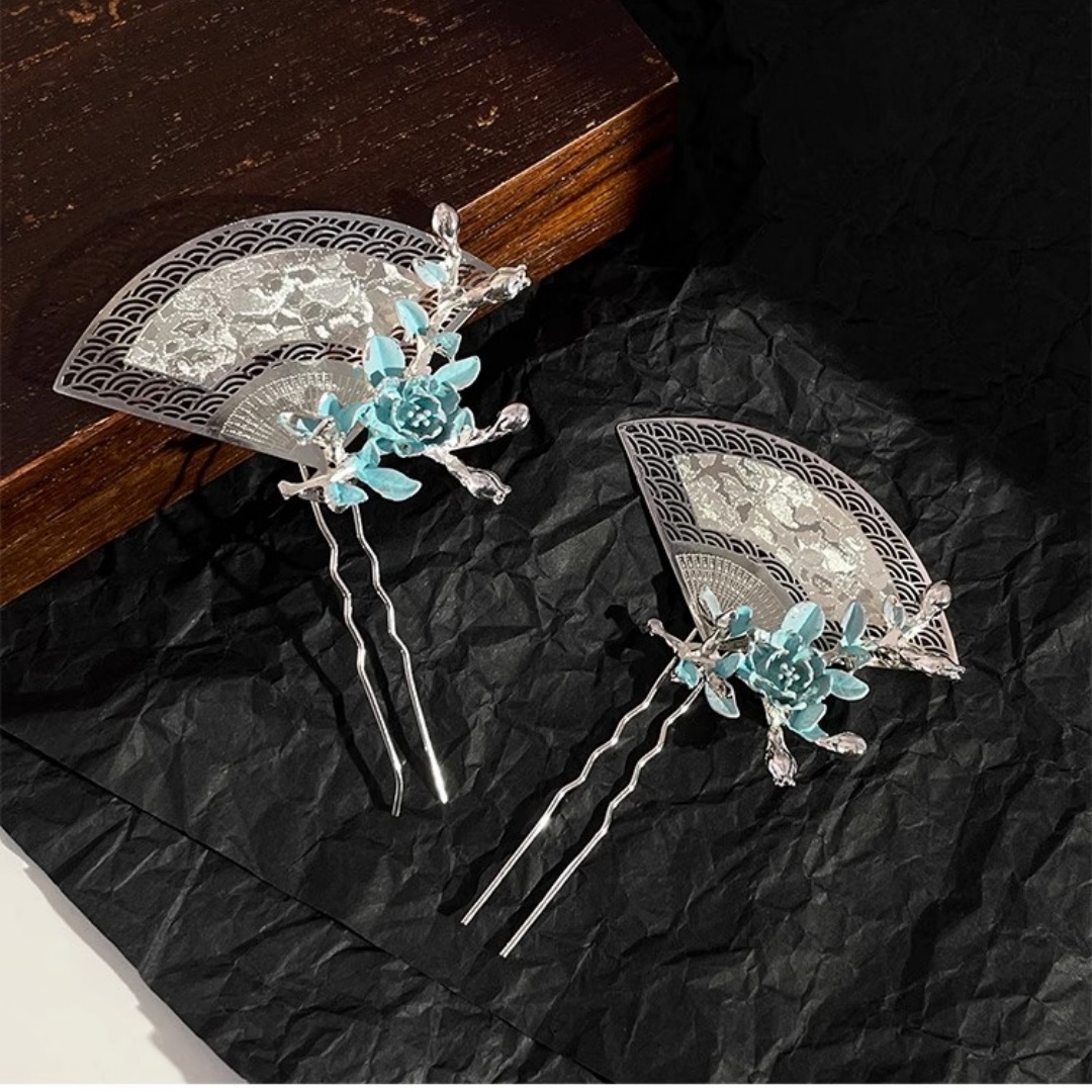 Decor Lighting Fans - Nieuwe waaiervormige haarspeld in Chinese stijl,