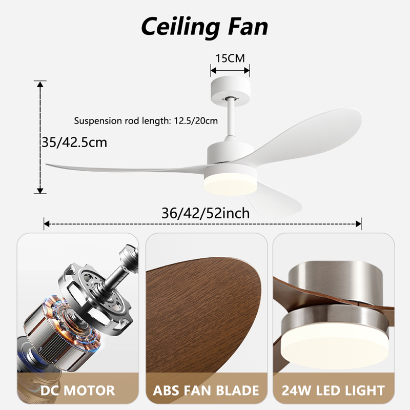36/42/52 inch plafondventilato - Decor Lighting Ceiling Fans recensie en prijs