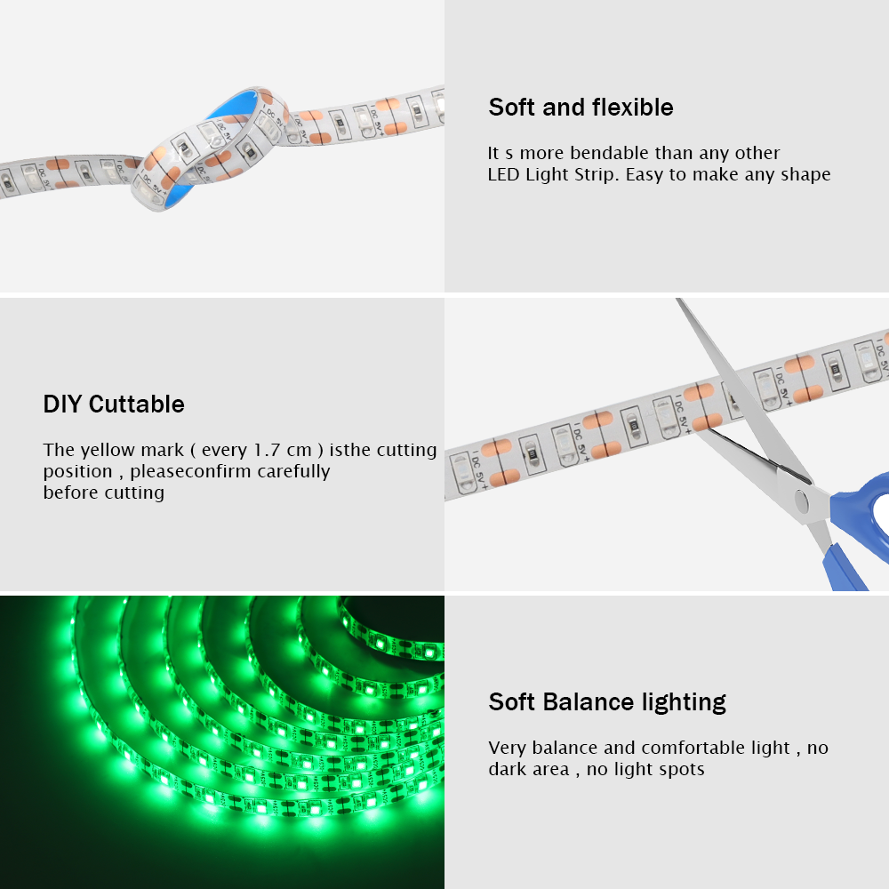DC 5 V USB LED Strips 2835 Wit - Lighting Decor And More recensie en prijs