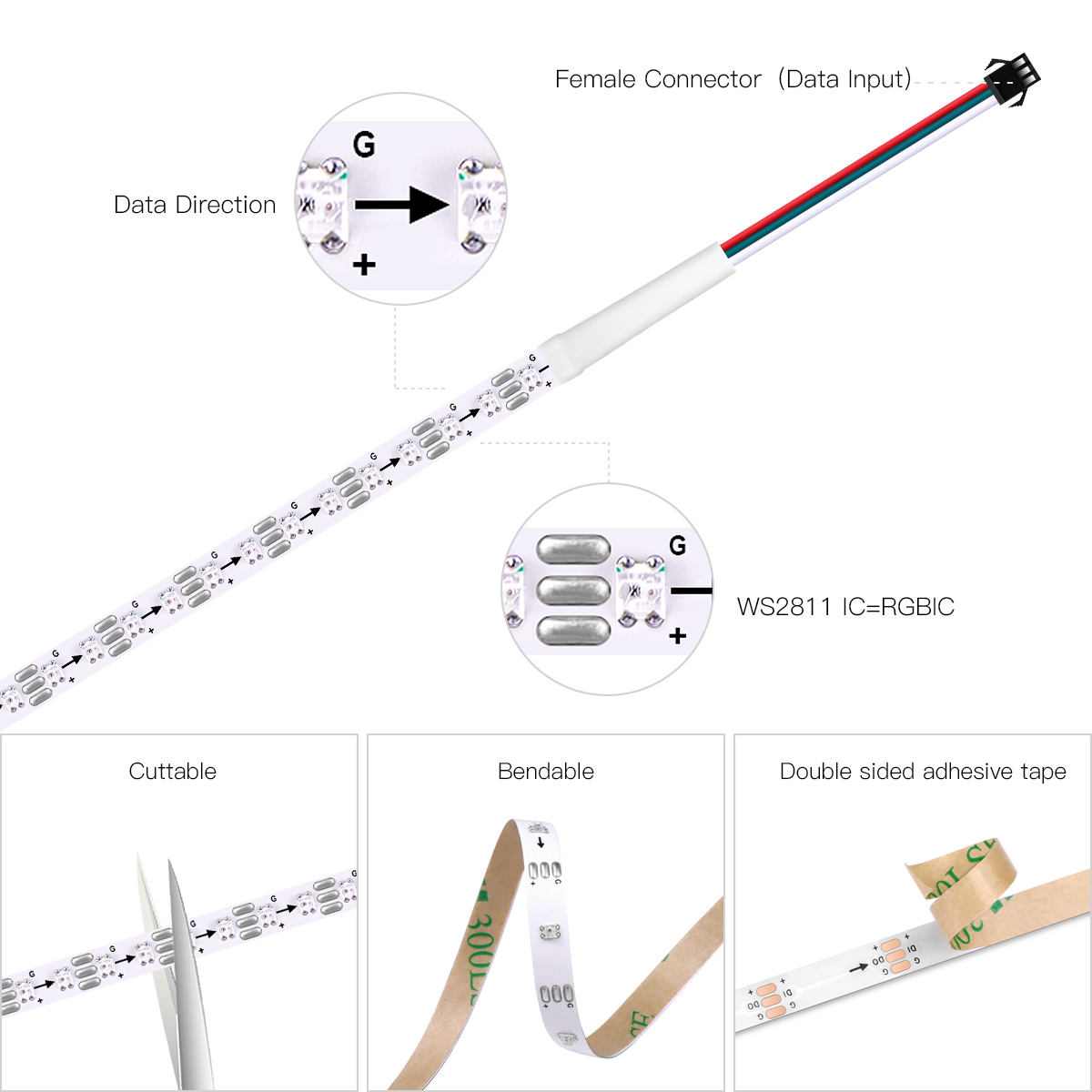 Smart RGBIC WS2812B IC Pixels  - Decor Lighting Address recensie en prijs