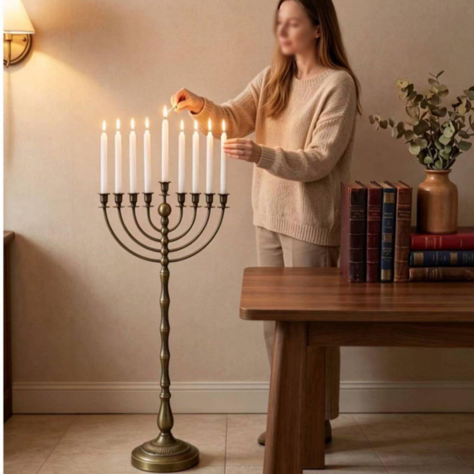 Antiek bronzen menora-standaar - Elegant Decor & Lighting Llc recensie en prijs