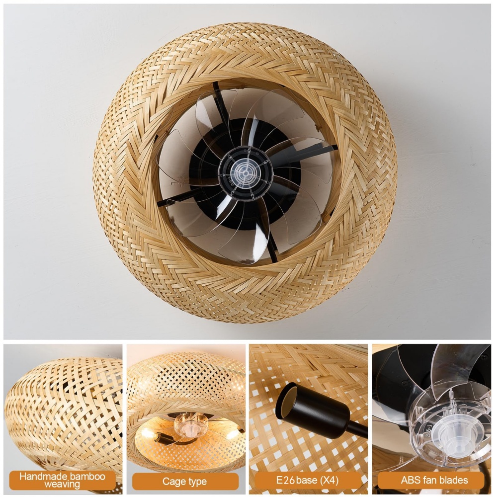 Bamboe Plafondventilatorlamp m - Decor Lighting Ceiling Fans recensie en prijs