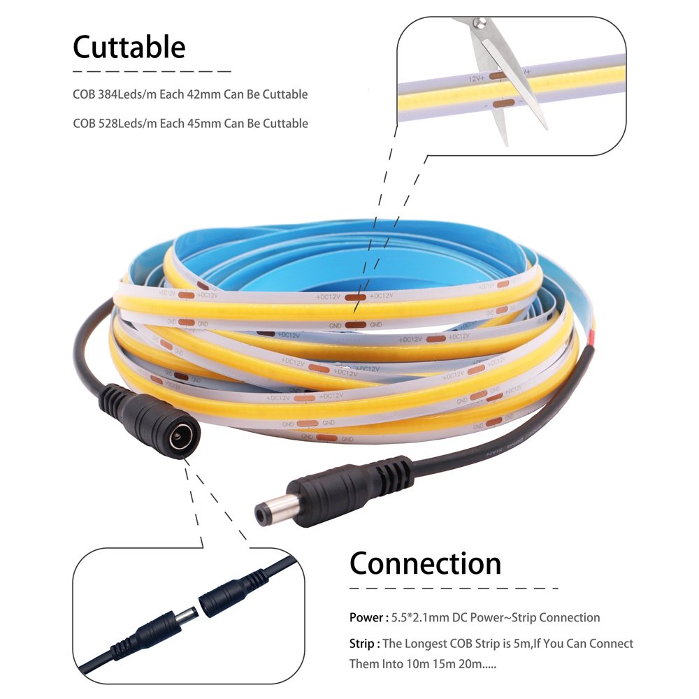 Fob Cob Led Strip 480Leds/M 52 - Lighting Decor And More recensie en prijs