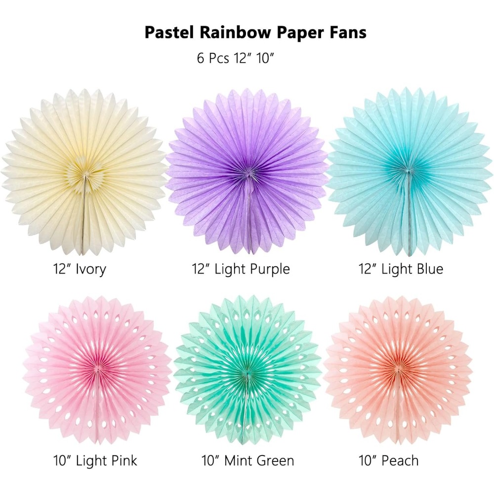 Pastel Regenboog Papieren Fans - Decor Lighting Fans recensie en prijs